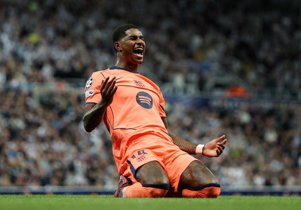 Marcus Rashford scoorde FC Barcelona's eerste doelpunt in het nieuwe Champions League-seizoen